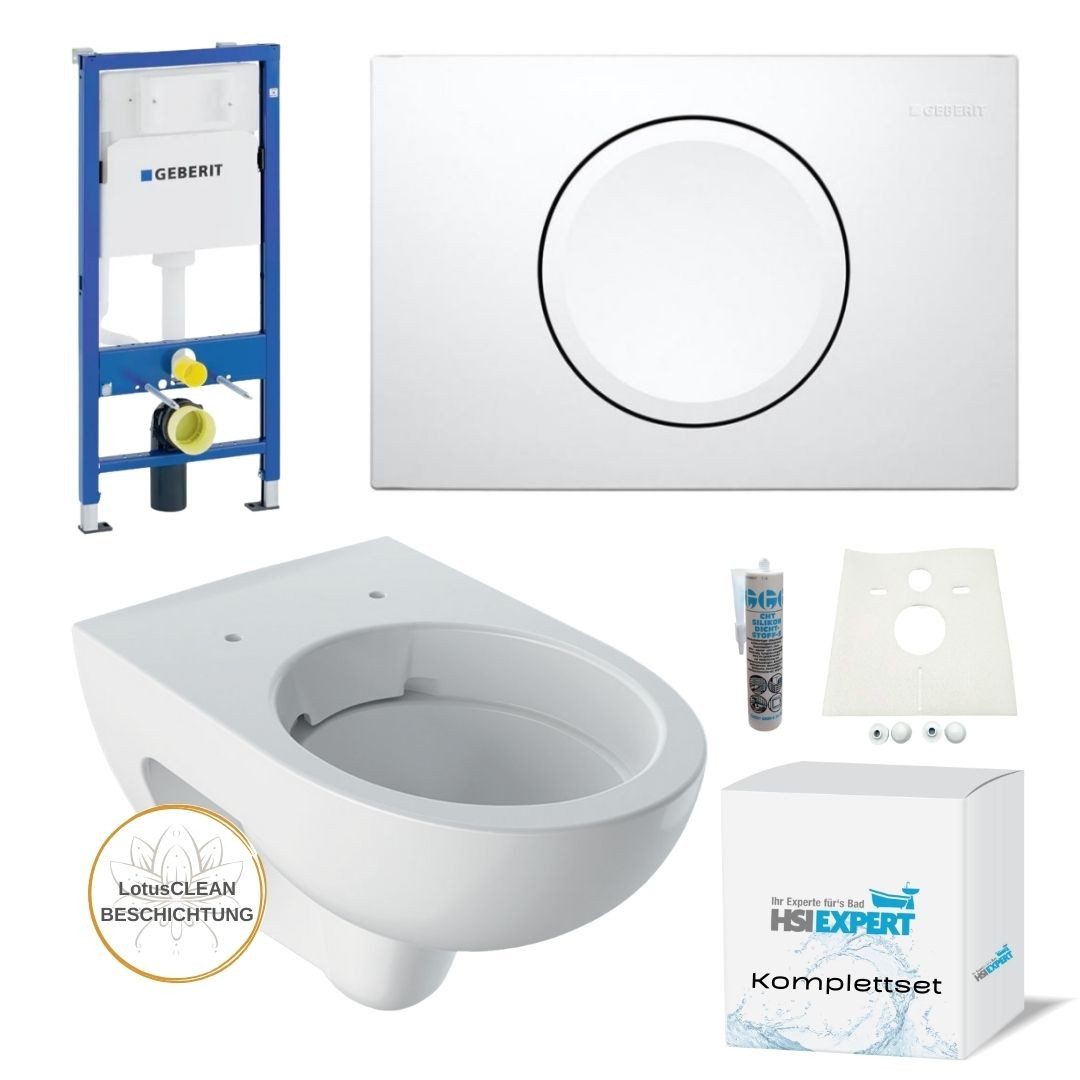 GEBERIT Vorwandelement WC Geberit Spülkasten Geberit Renova WC spülrandlos, Spar-Set