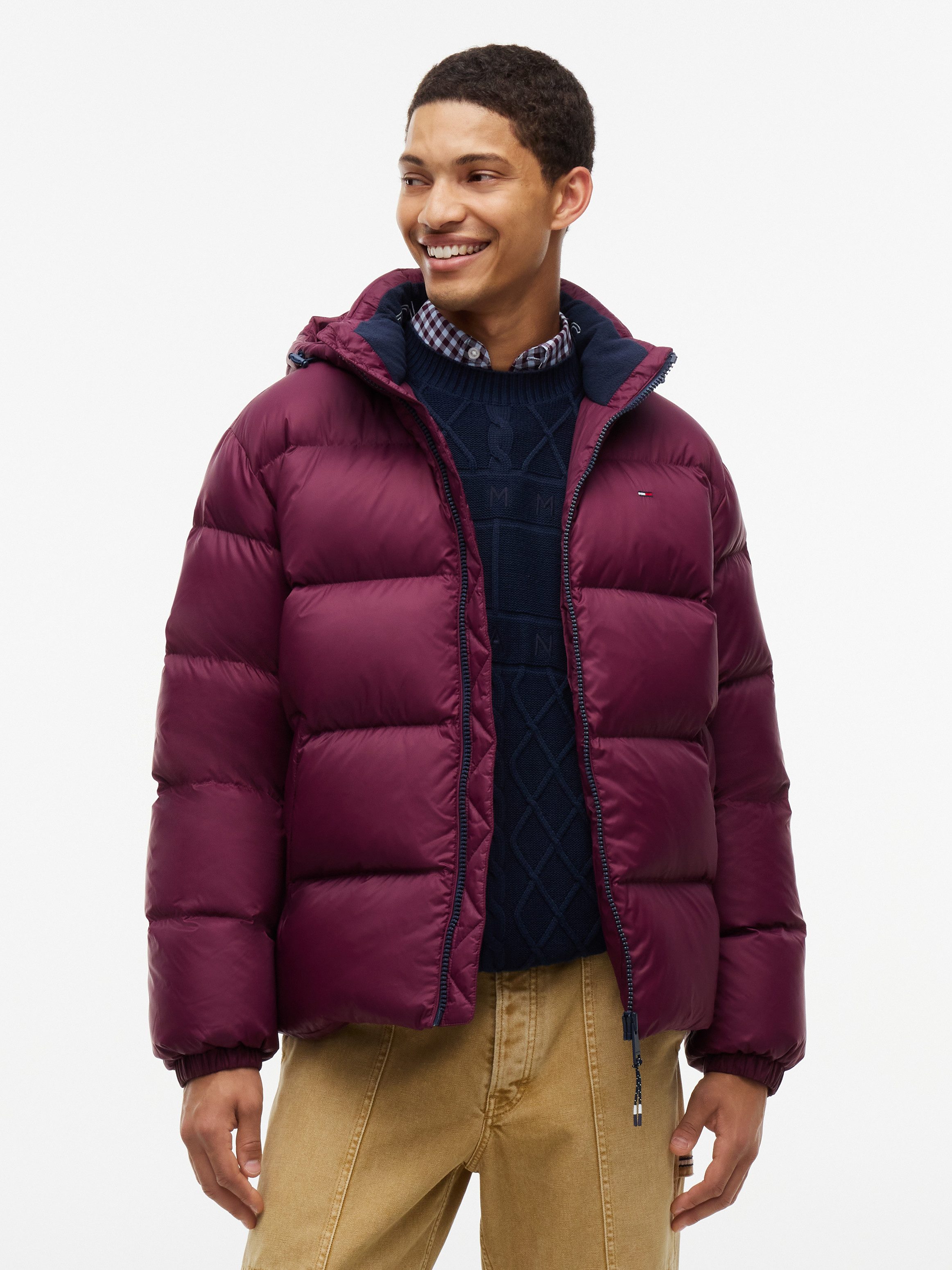 Tommy Jeans Steppjacke TJM ESSENTIAL DOWN JACKET EXT Winterjacke Outdoorjacke Gefüttert 2 in 1 Jacke abnehmbare Kapuze