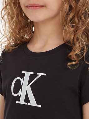 Calvin Klein Jeans T-Shirt METALLIC MONOGRAM SLIM T-SHIRT für Kinder bis 16 Jahre