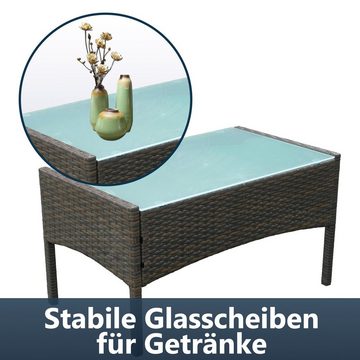 Clanmacy Gartenlounge-Set Gartenmöbel Sofa Rattanmöbel Sitzgruppe Bank Couch Loungemöbel Farbwahl Couch