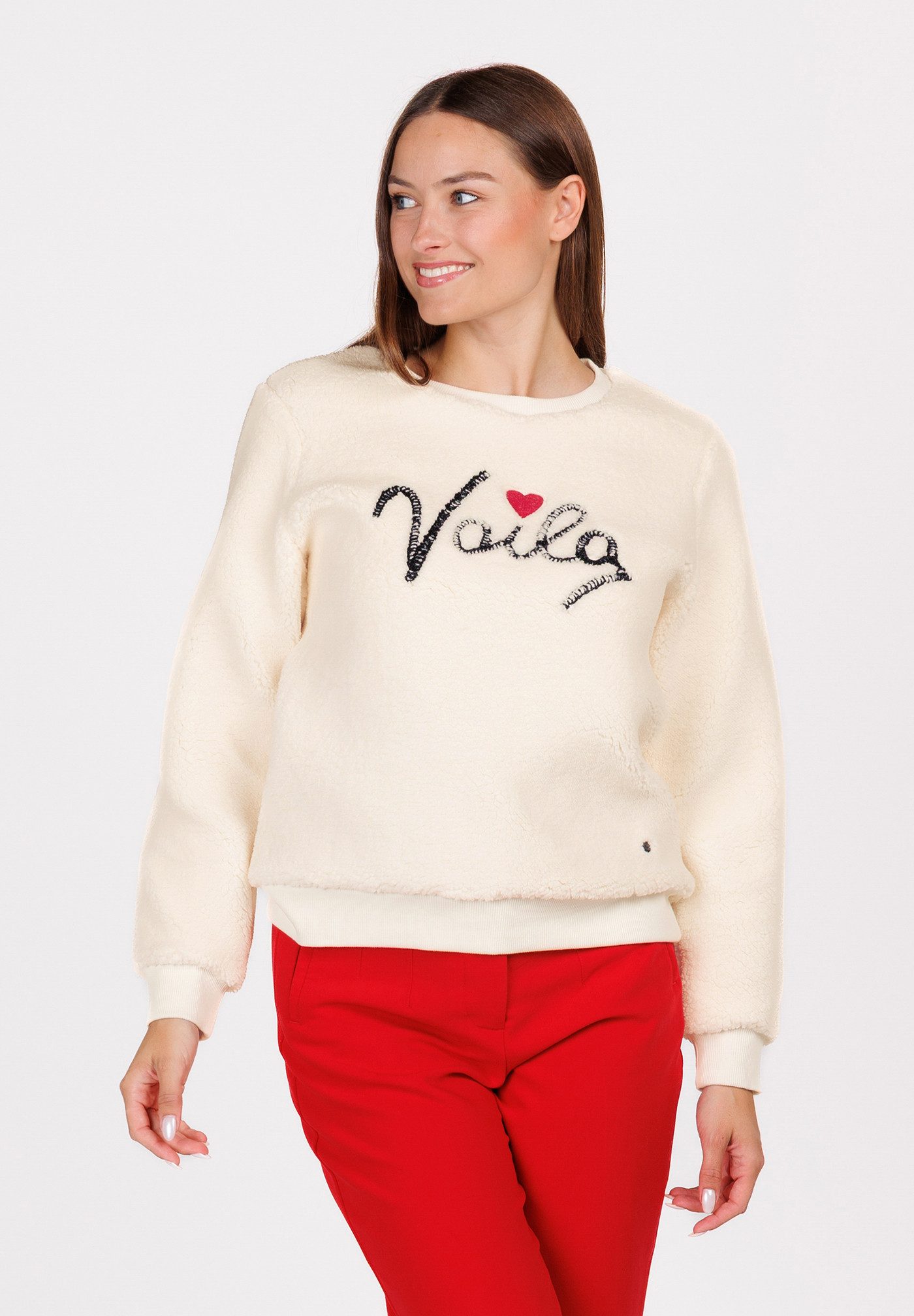 Key Largo Rundhalspullover WKN VOILA round (1-tlg)