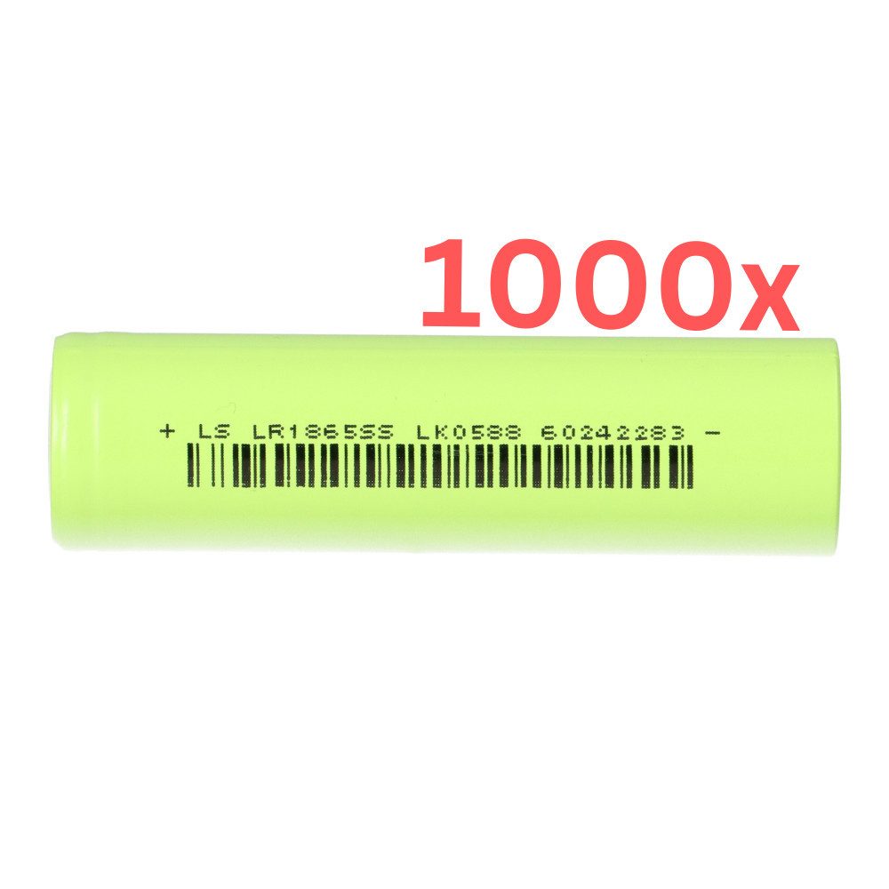 BMZ 1000x Lishen LR1865SS, INR 18650 30E 3,65 V 3000mAh Batterie