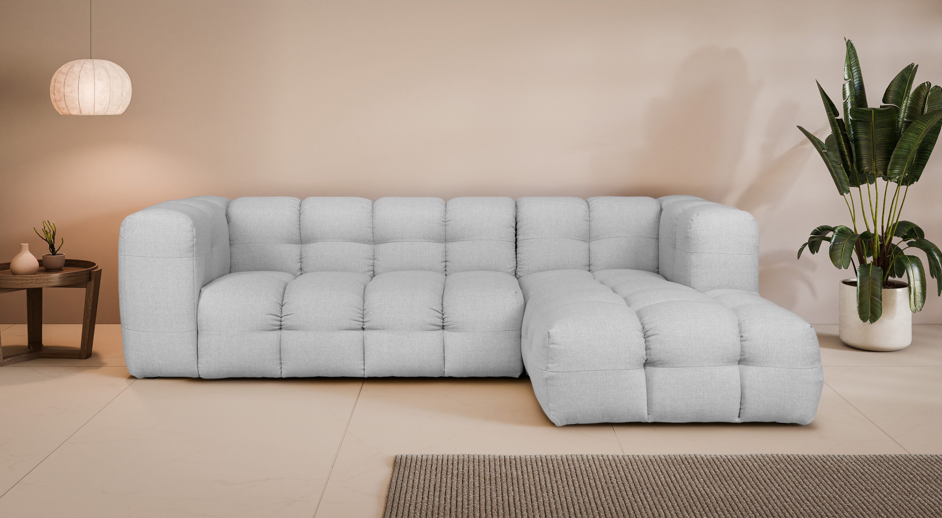 LeGer Home by Lena Gercke Ecksofa TALISHA L-Form Designersofa, moderne Steppung, B/T/H: 276/178/75 cm, aufwendig gepolstert, hoher Sitzkomfort