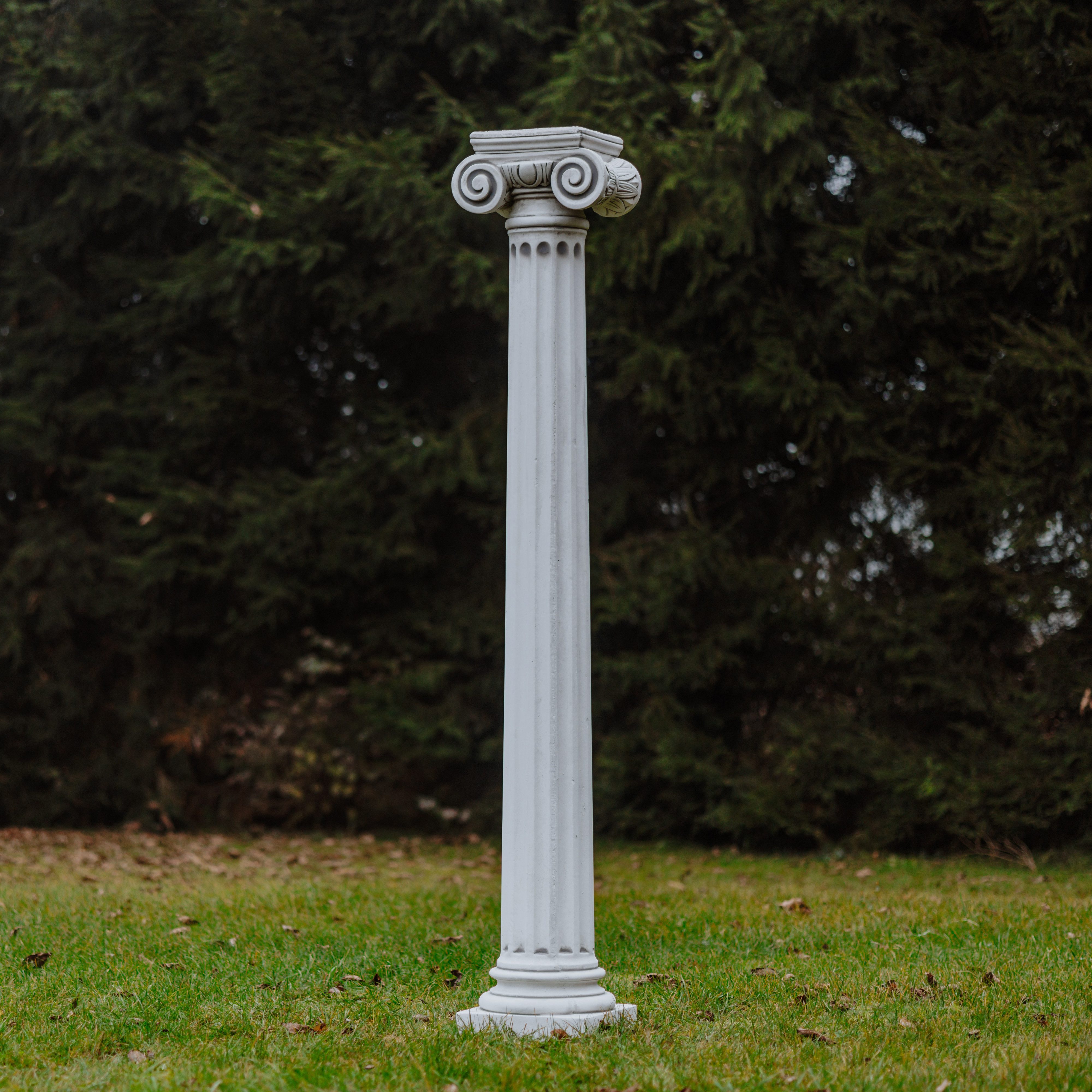 gartendekoparadies.de Gartensockel Ionische Steinsäule Tempel der Athene Steinguss 211 cm, 32x32x211 cm, Frostsicher