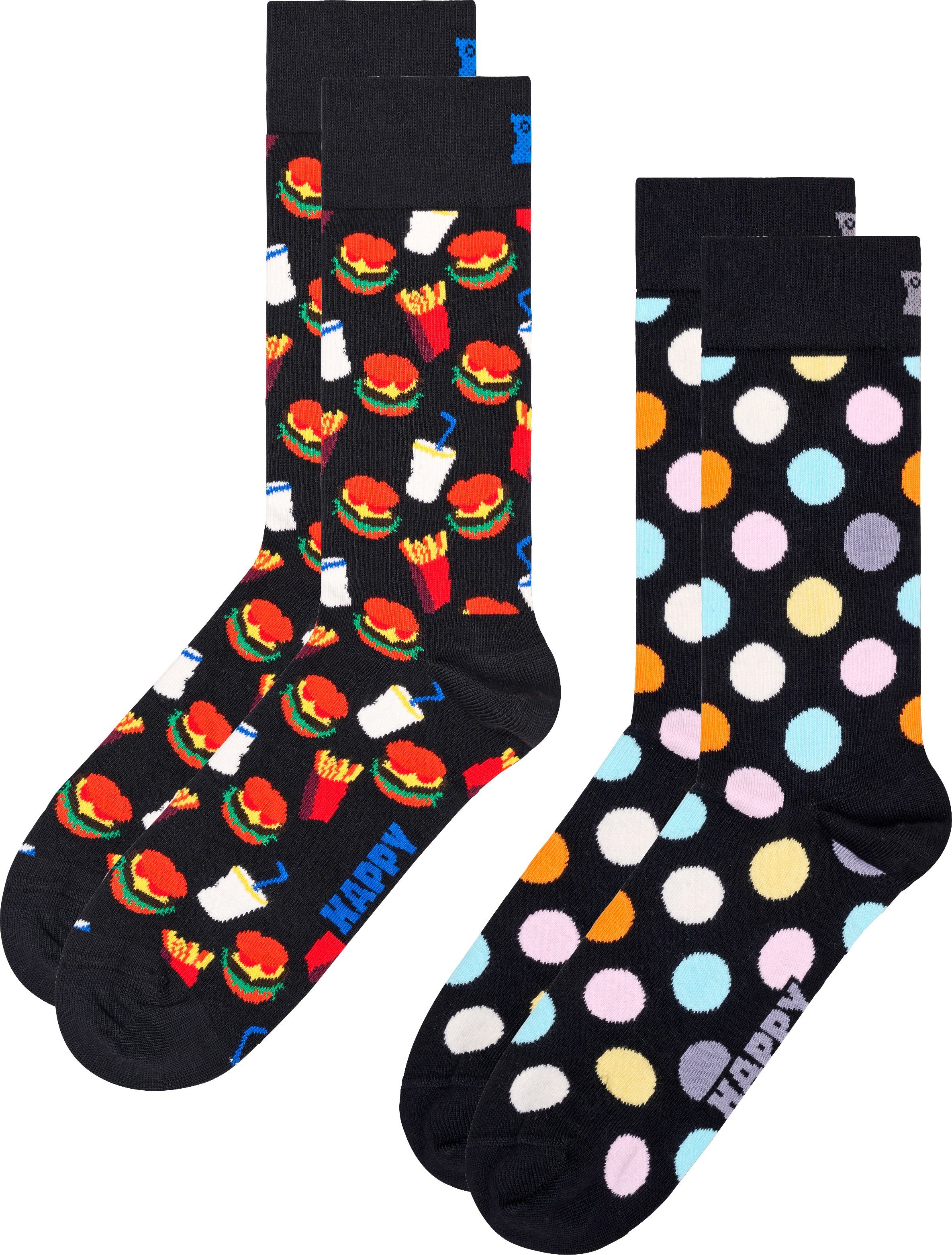 Dot Socken & Big Hamburger Happy (2-Paar) Socks Socks