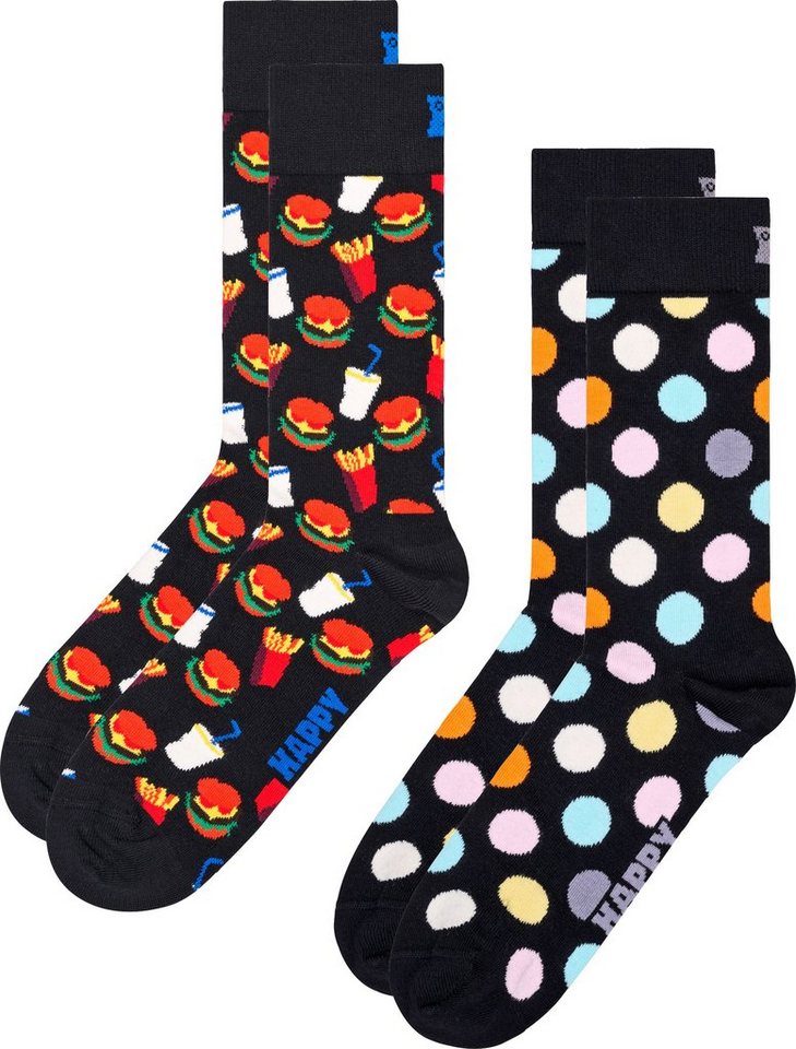 Happy Socks Socken (2-Paar) Big Dot & Hamburger Socks