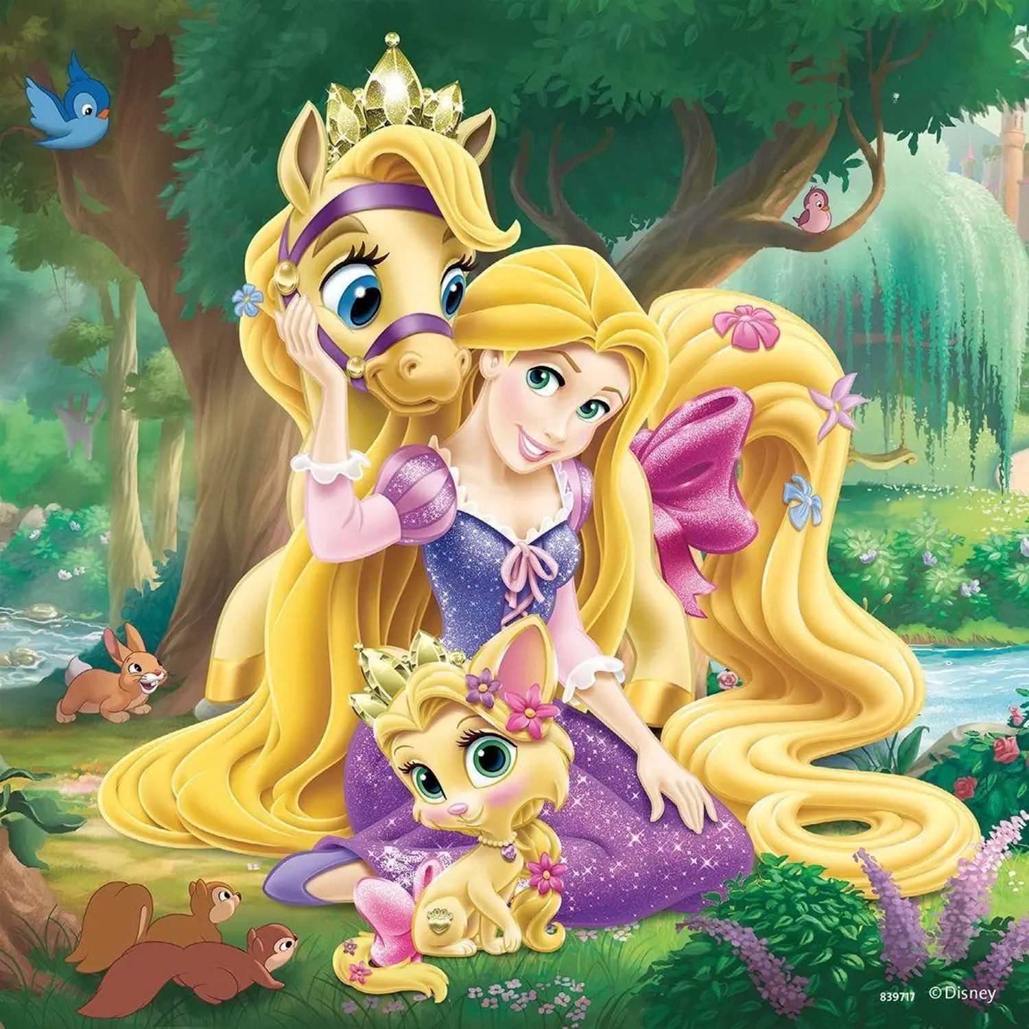 Ravensburger Puzzle Disney Palace Pets: Belle, Cinderella und Rapunzel. Puzzle 3 x 49..., 49 Puzzleteile