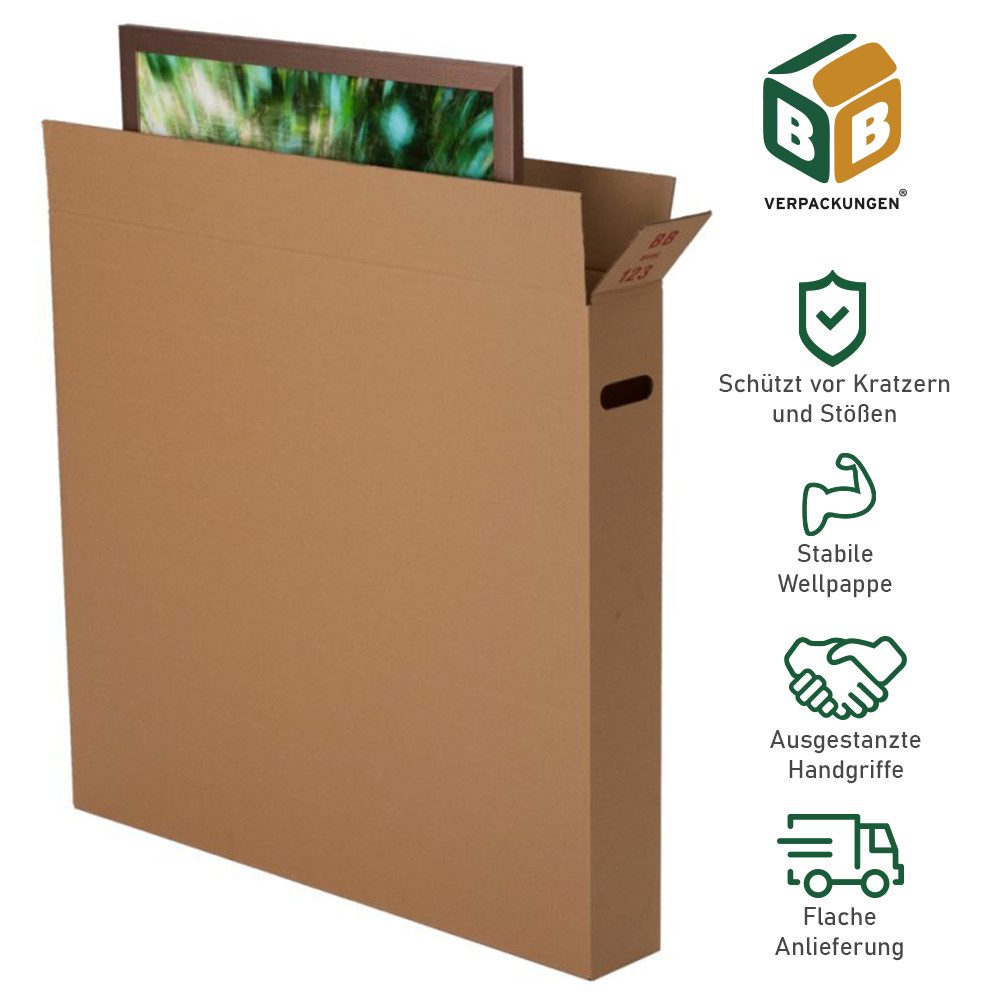 BB-Verpackungen Umzugskarton Bilderkarton, 2-wellig, 900 mm x 120 mm x 800 mm