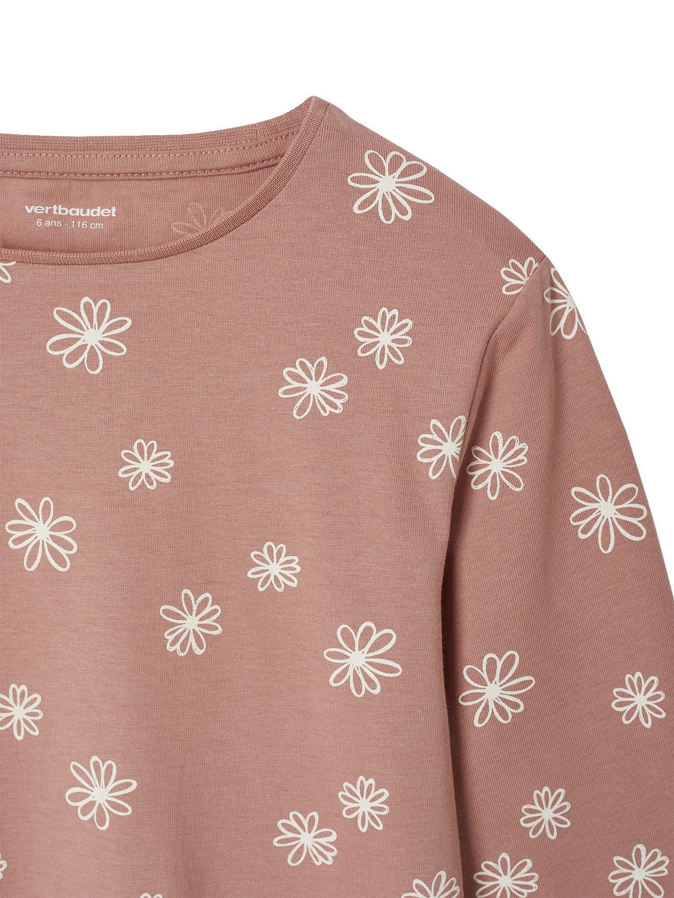vertbaudet Langarmshirt Mädchen Shirts mit Print BASIC 3er-Pack