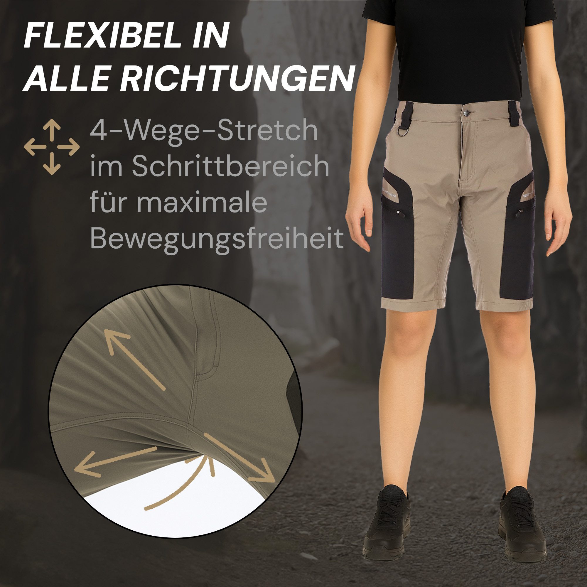 PUMA Workwear Outdoorhose PUMA WORKWEAR PRO ONE Adventure Damen Shorts
