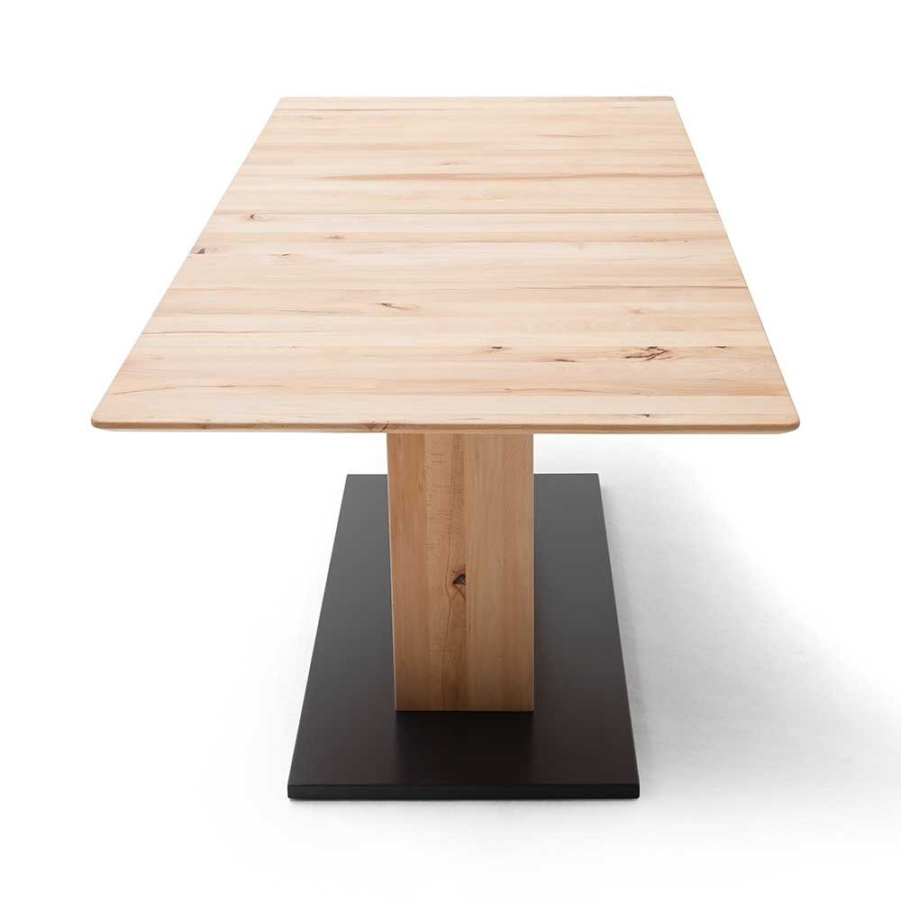 Pharao24 Esstisch Canberra, aus Massivholz, ausziehbar