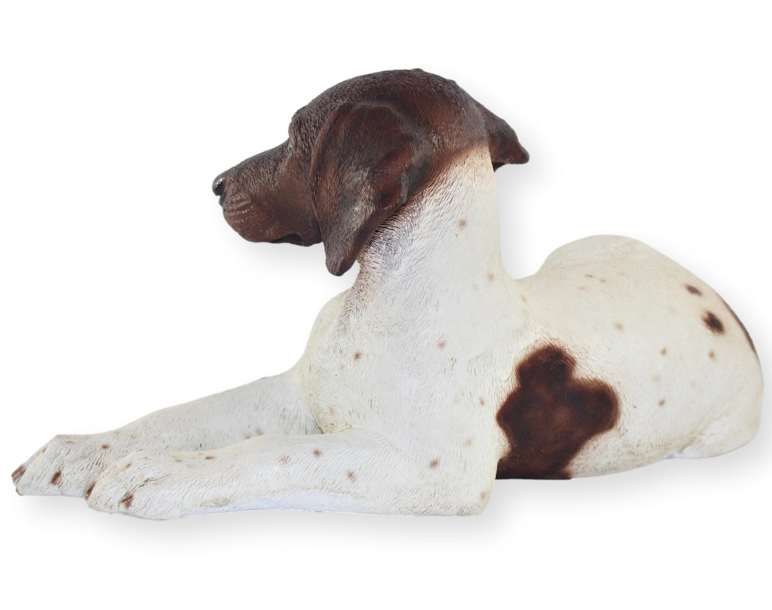 Figur H liegend cm Castagna Hundefigur braun gefleckt Tierfigur Castagna Pointer 18 englischer Hund Resin Kollektion