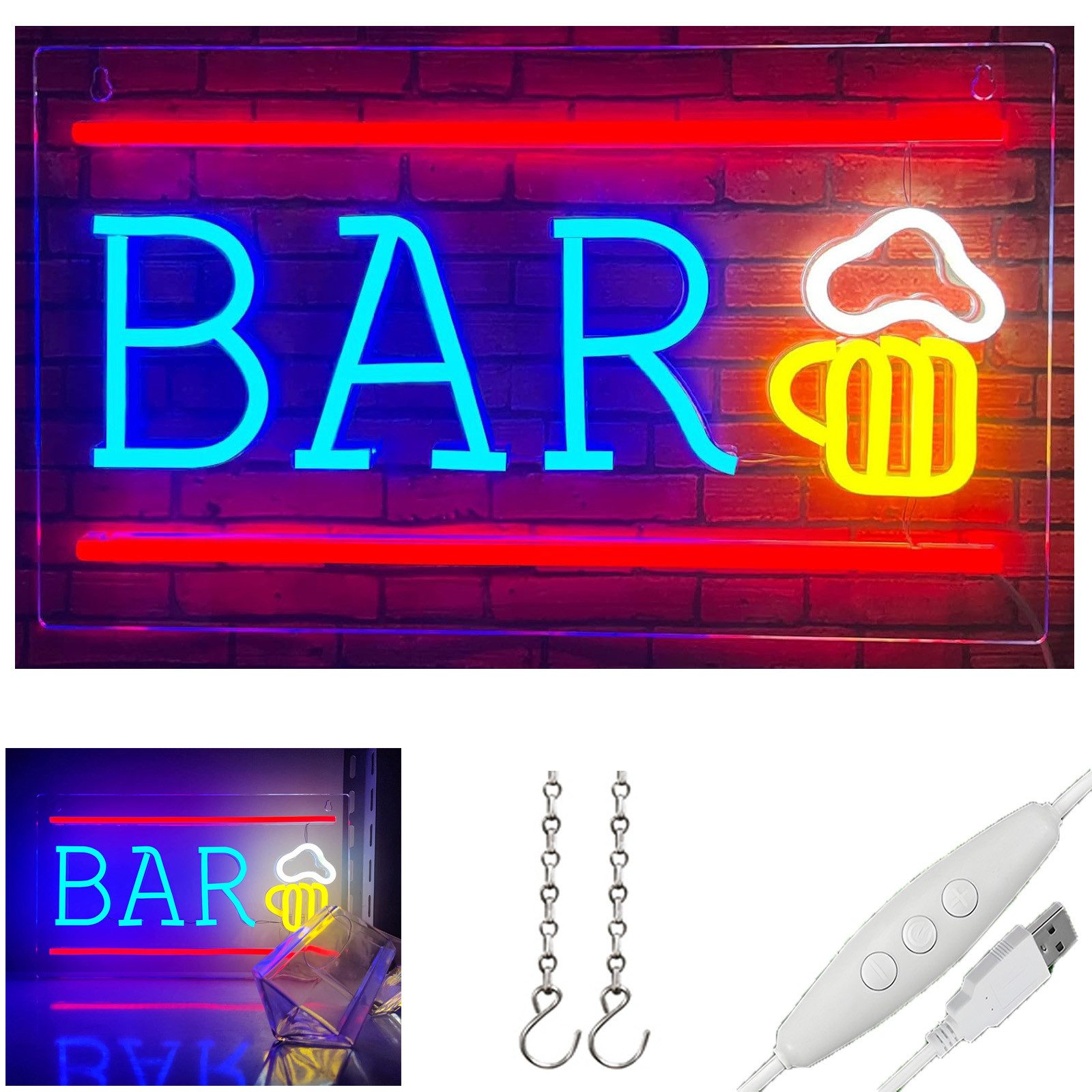 MUPOO LED Dekolicht LED-Neonschild Bar Dimmbar günstig online kaufen