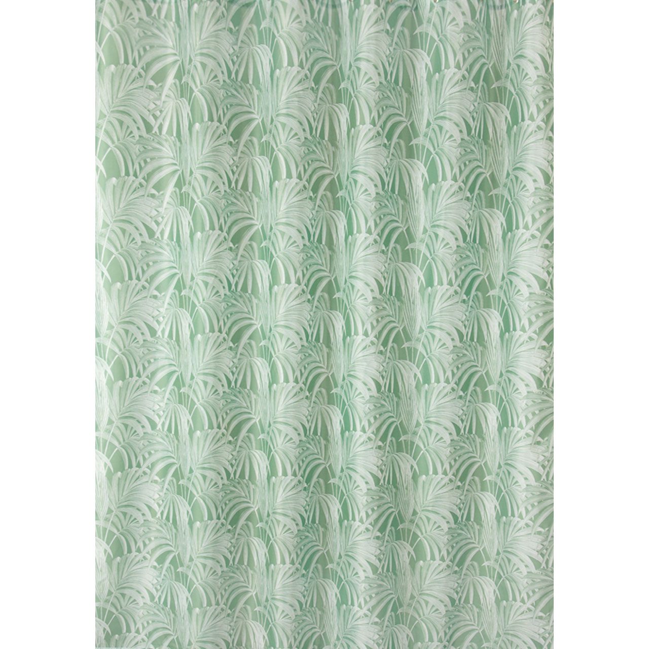 Euroshowers GmbH Duschvorhang Blättermuster Grün 180 × 200 cm Polyester mit 12 Ringen Breite 180 cm