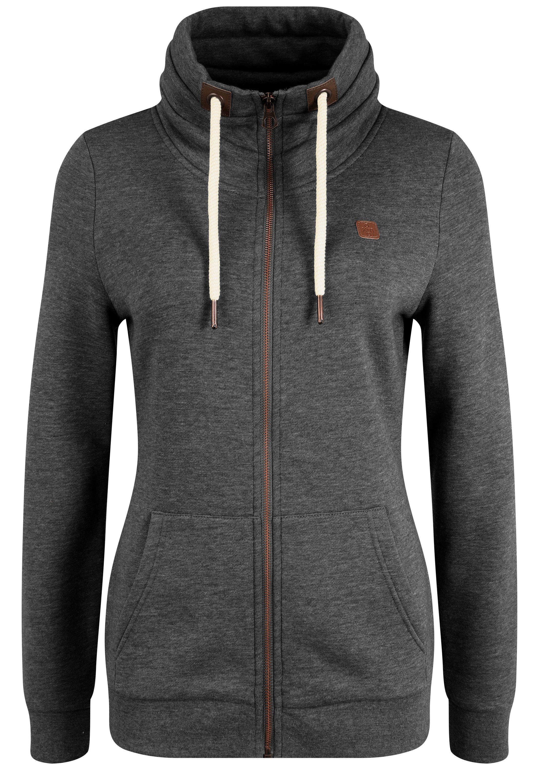 OXMO Sweatjacke OX Vicky Moderne Sweatshirtjacke mit Stehkragen und Kordel günstig online kaufen