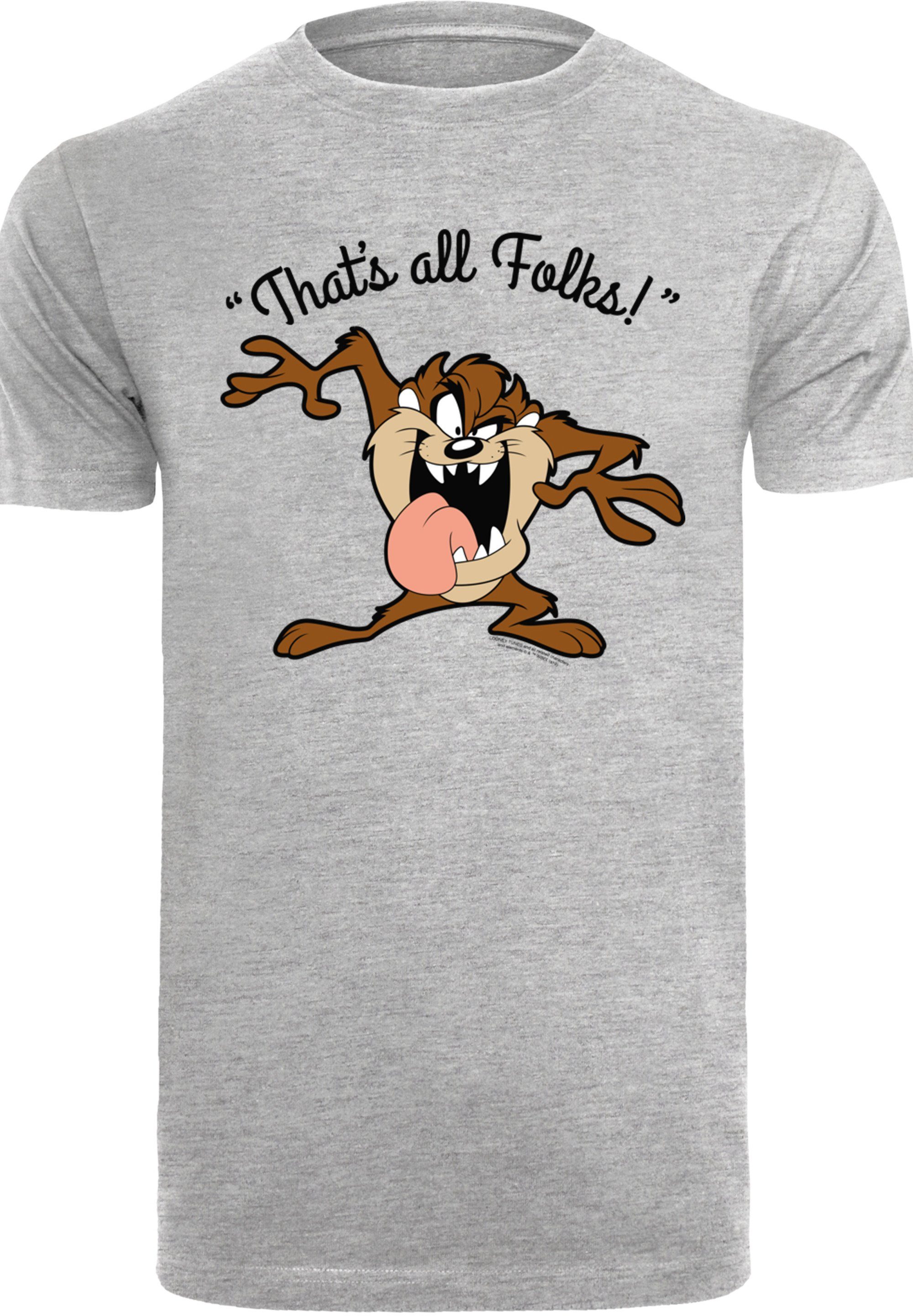 Folks F4NT4STIC grey heather All Print That's Tunes Looney Taz T-Shirt