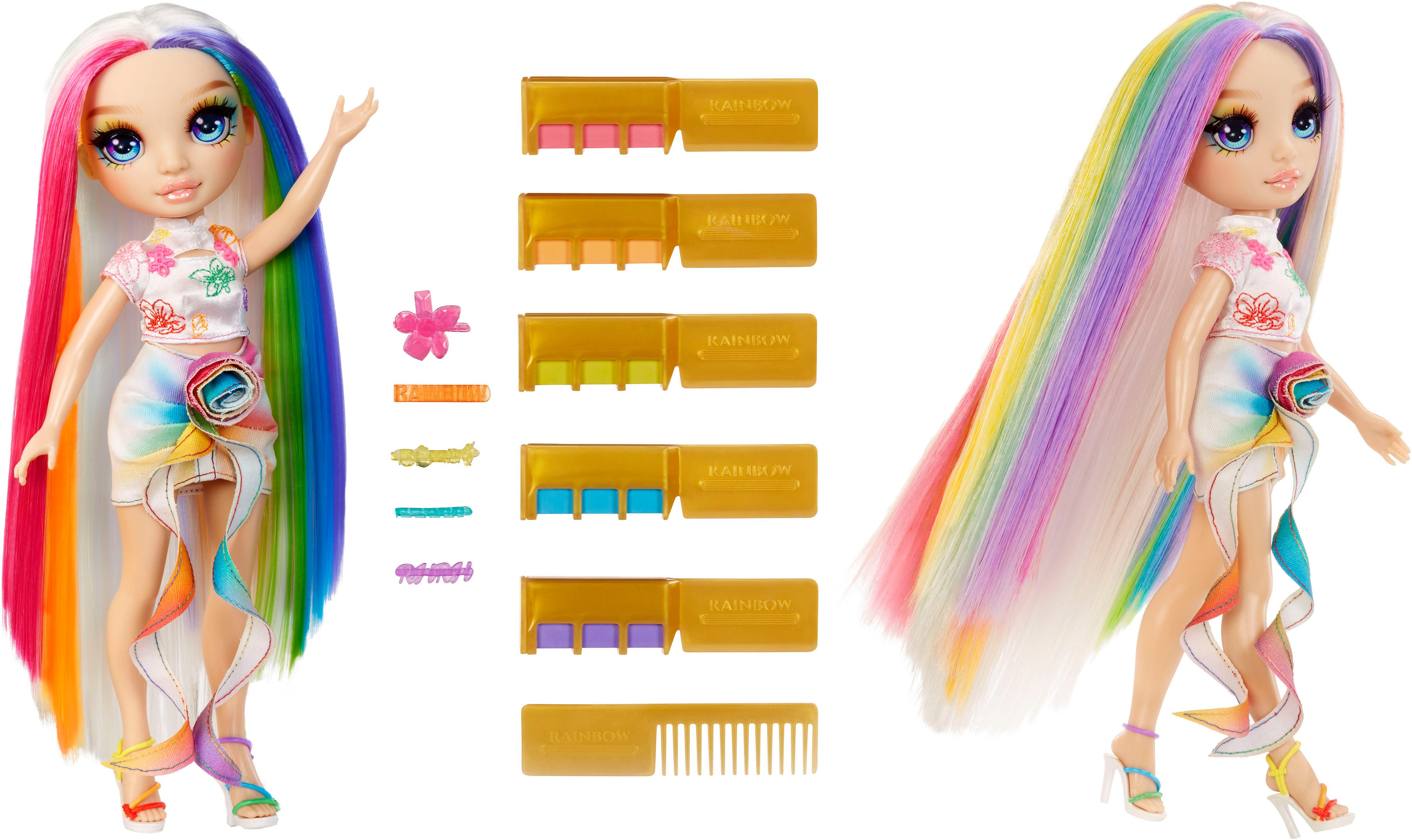 Rainbow High Anziehpuppe Rainbow High Hair Chalk & Style Doll- Amaya (Rainb günstig online kaufen