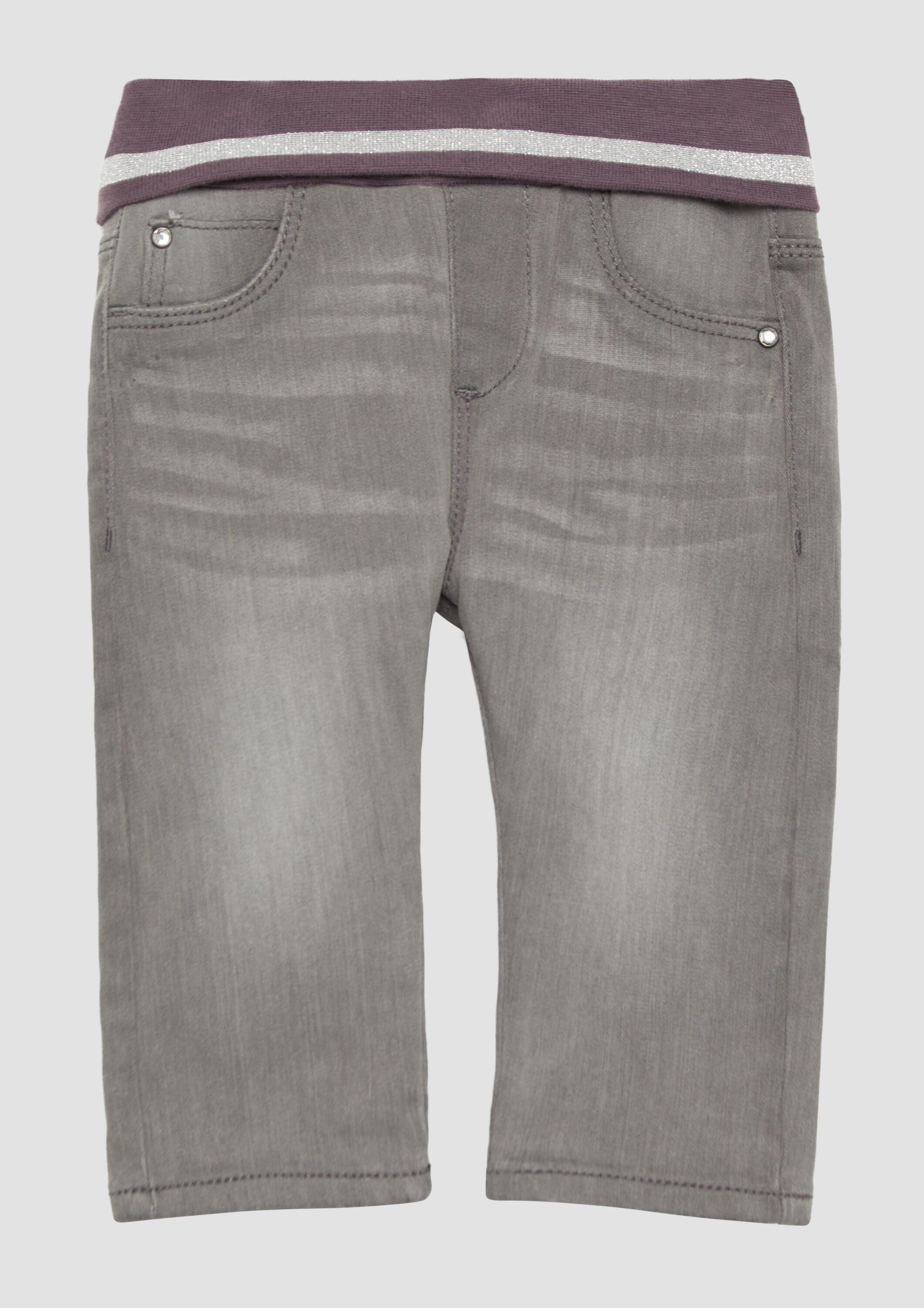s.Oliver Regular-fit-Jeans Jeans-Hose Wärmende Jeans mit Glitzer-Umschlagbund