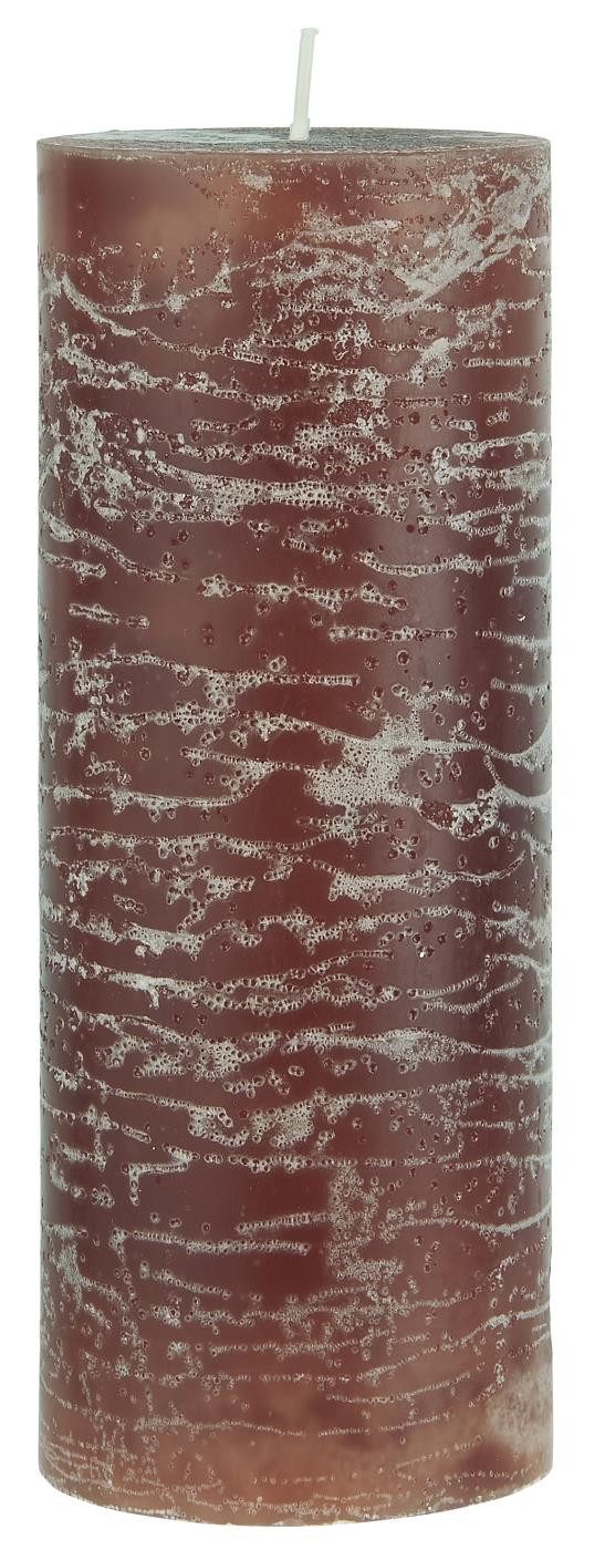 Ib Laursen Rustic-Kerze Rustikale Stumpenkerze durchgefärbt Kerze Tischkerze, Dekorative Stumpenkerze mit rustikaler Oberfläche und natürlichem Look