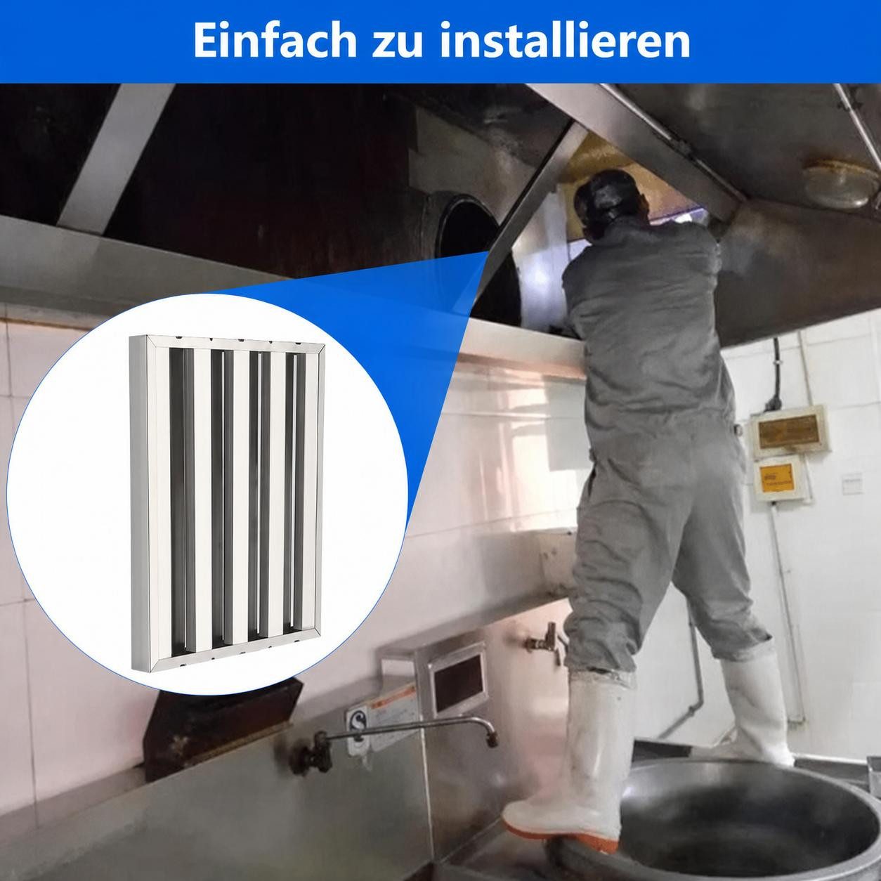 GarveeMore Wasserhahn-Wasserfilter 6er Set Ersatz-Fettfilter für gewerbliche Dunstabzugshauben