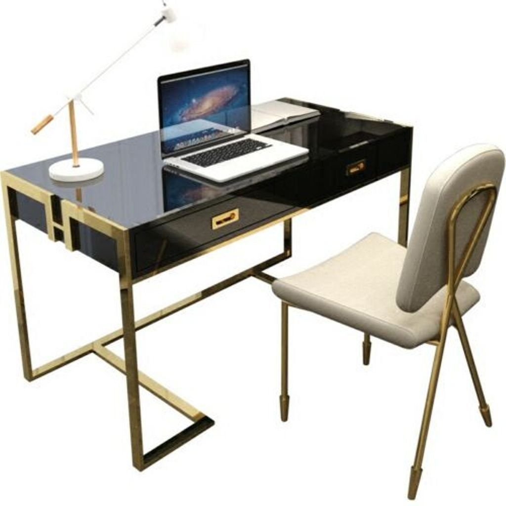 JVmoebel Schreibtisch, Design Schreib Tisch Computer Büro Arbeits Tische Kanzlei Hochglanz Schwarz