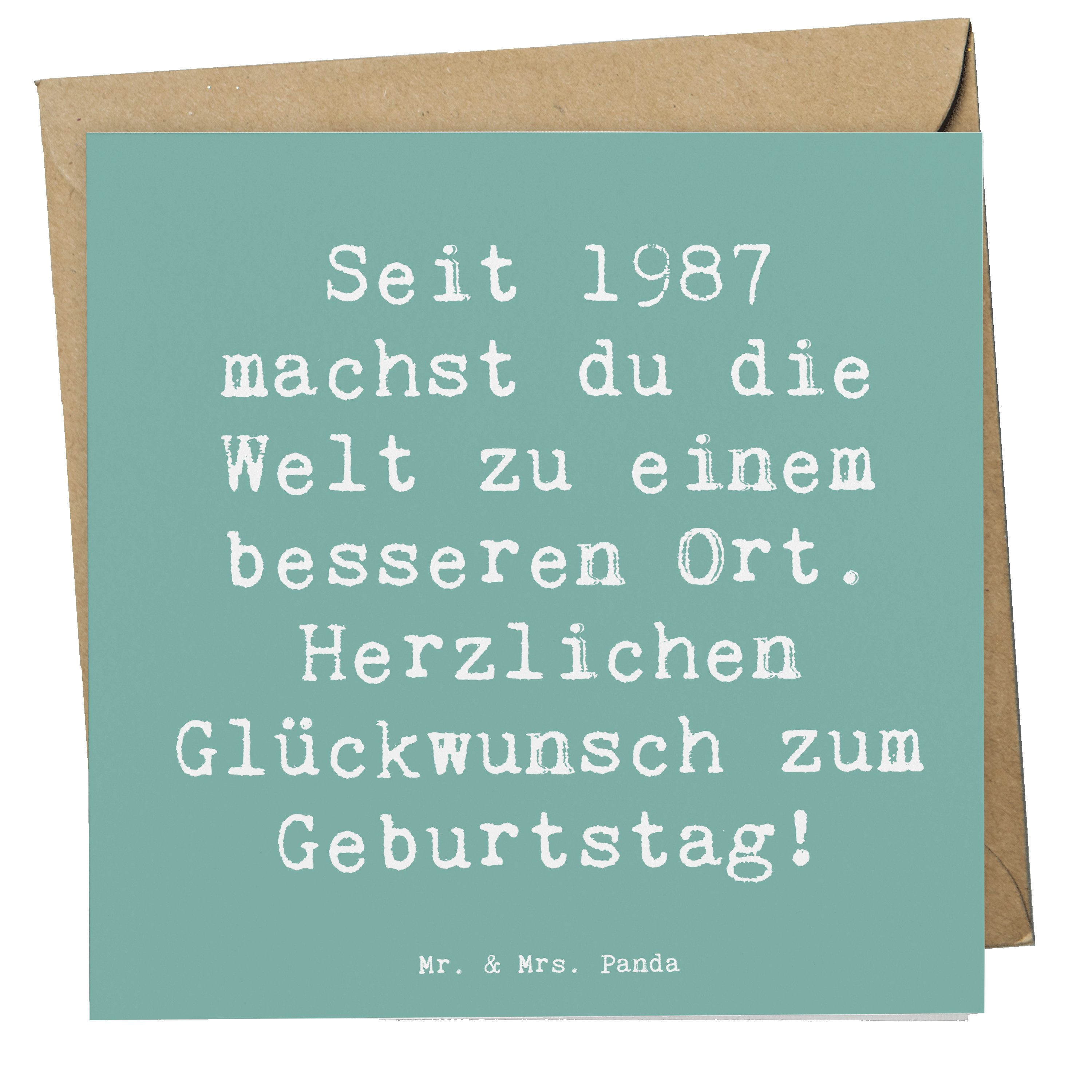 Grußkarte 1987 Geburtstag - Meeresbrise - Geschenk, seit 1987, Geburtstagsgesch