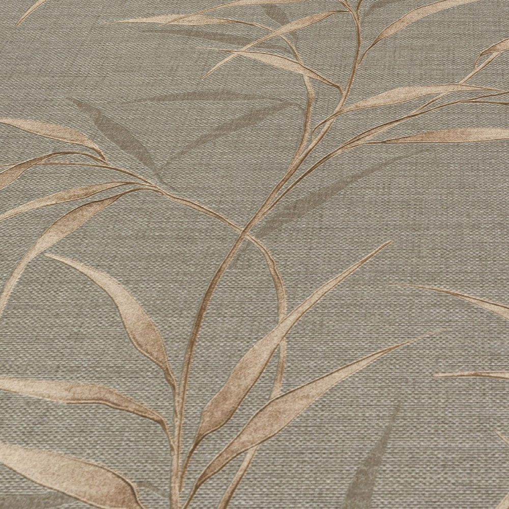 Erismann Vliestapete Blätter Floral Grau Braun Metallic 10528-11 Guido Maria Kretschmer