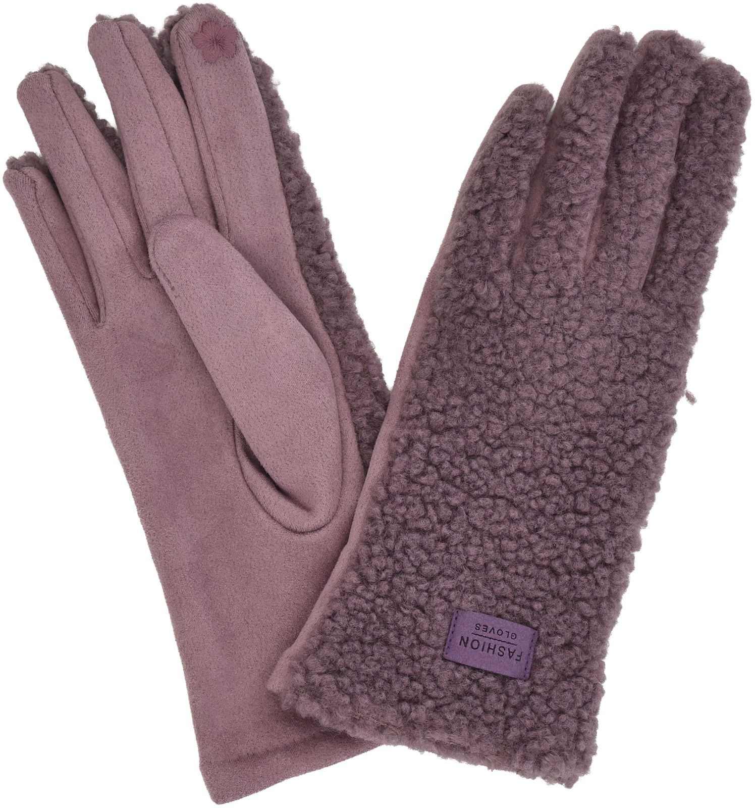 styleBREAKER Fleecehandschuhe Touchscreen Handschuhe mit Teddyplüsch (1-St)