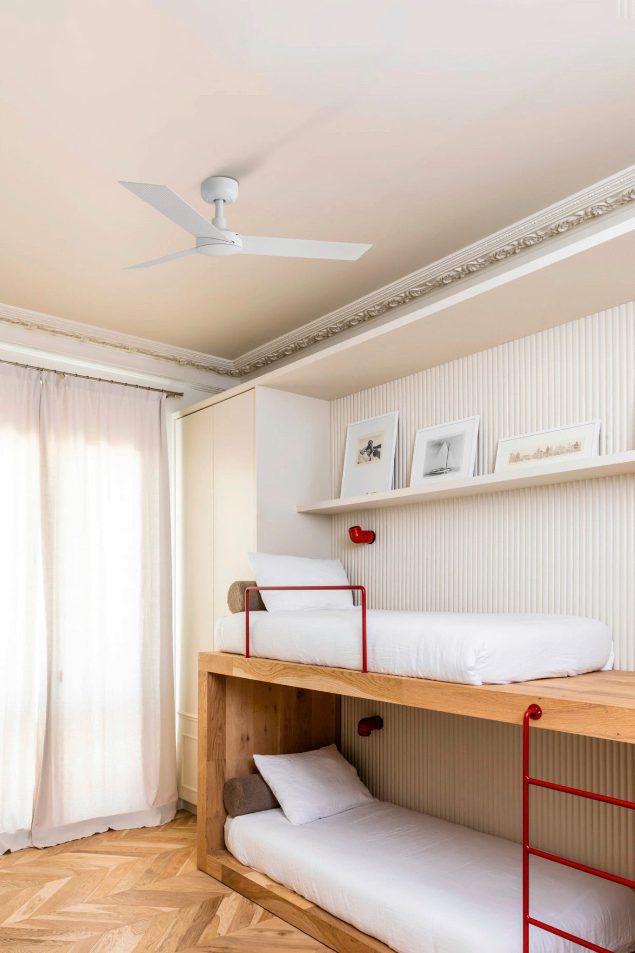 FARO Barcelona Deckenventilator Energiespar Deckenventilator Cruiser S Weiß, Timer