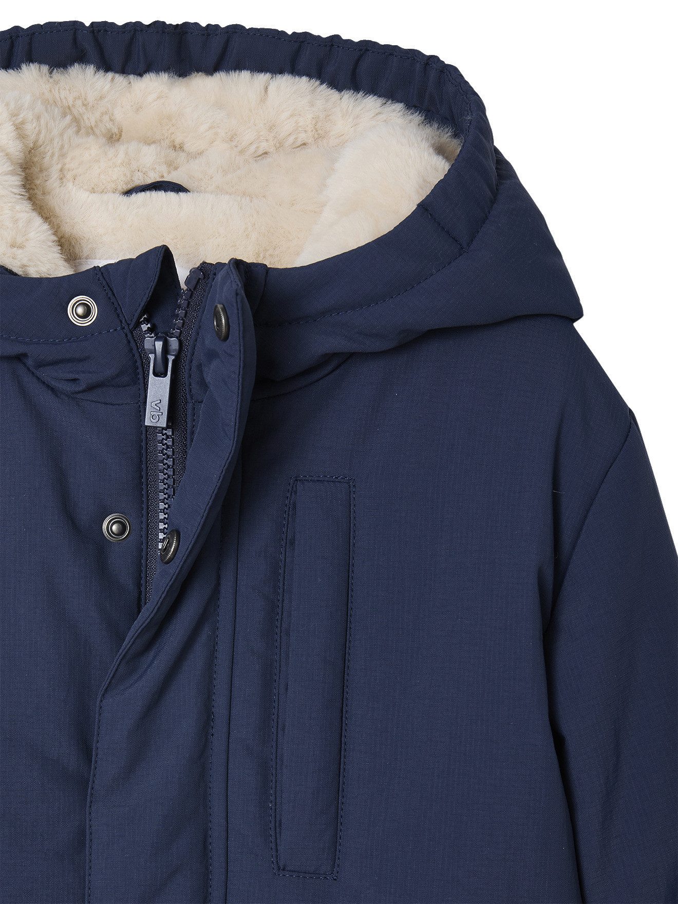 vertbaudet Parka Jungen Winterjacke mit Kapuze und Webpelzfutter, Recycling-Polyester – Bild 5 von 5