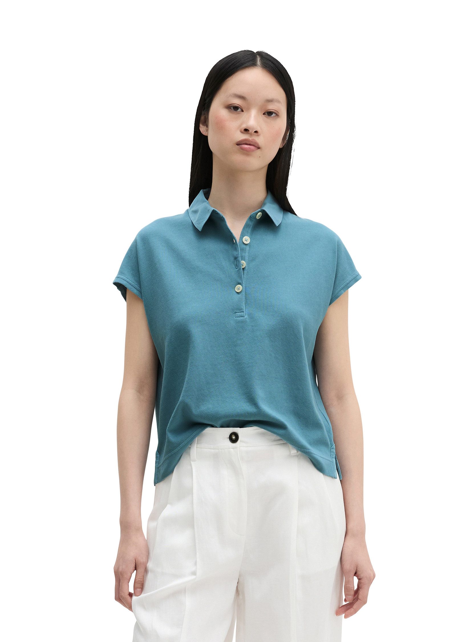 Marc O'Polo Poloshirt loose aus weichem Single Jersey