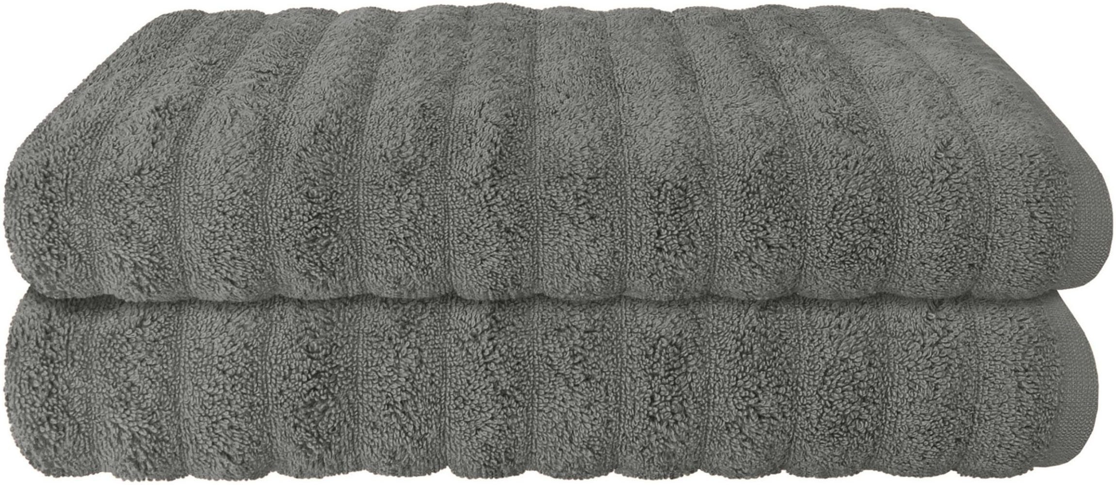 Schiesser Duschtücher Neapel aus 100% Baumwolle mit eleganter Hoch-Tief-Optik, Frottier (2-St), OEKO-TEX® MADE IN GREEN
