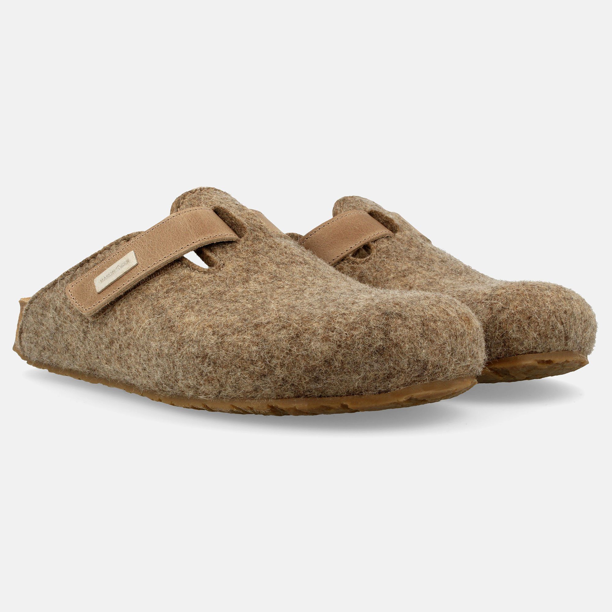 Haflinger Haflinger Kurt Filzclog mit Korkfußbett Lederdecksohle Unisex Hausschuh – Bild 2 von 5