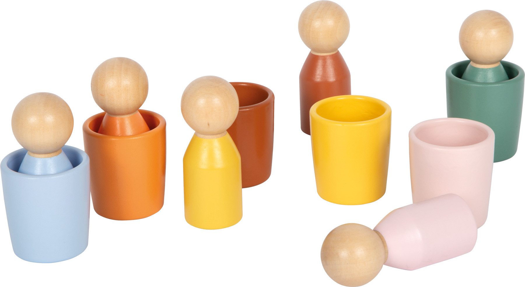 Small Foot Steckspielzeug Sortierbecher Montessori mit Figuren
