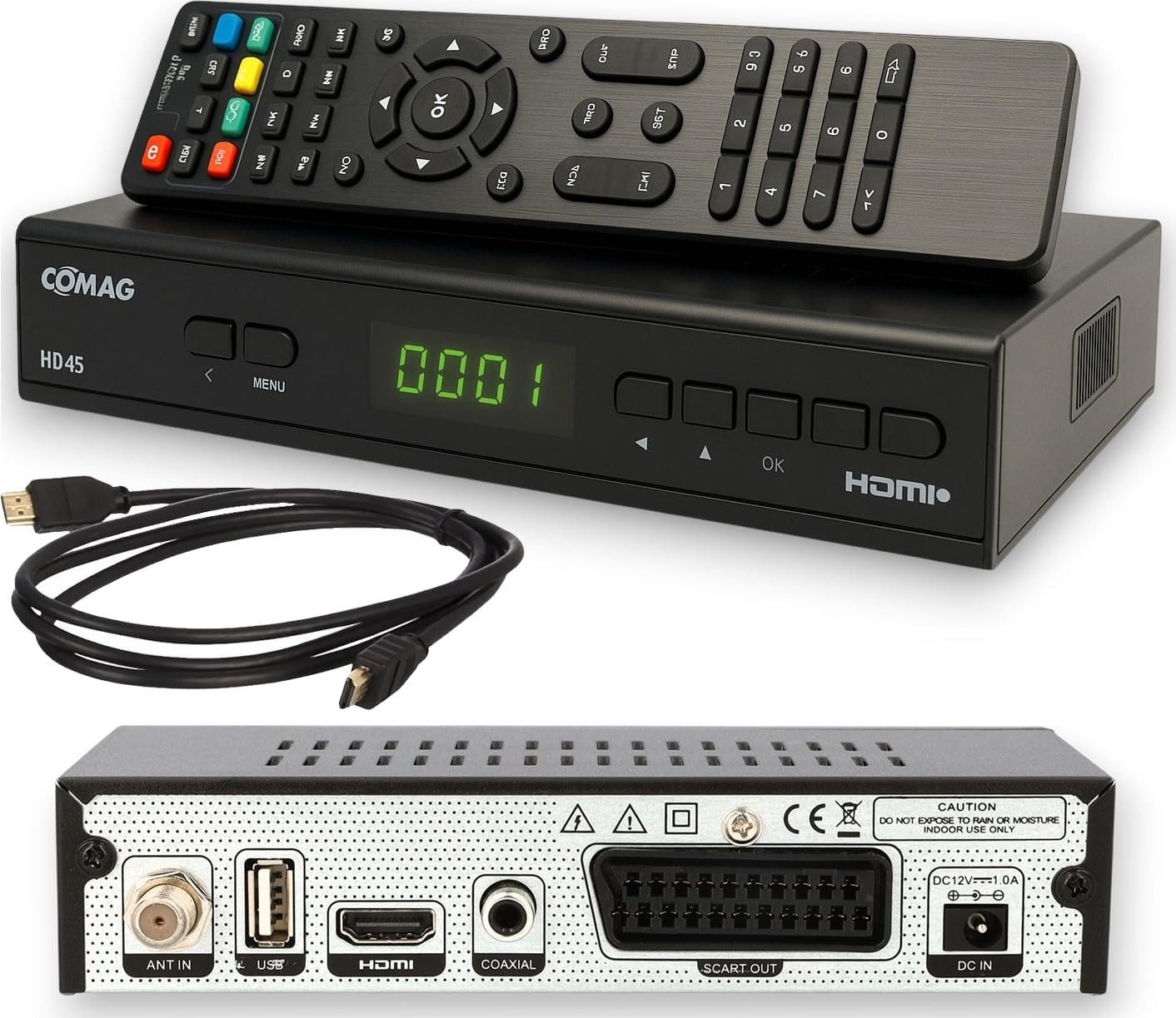 Comag COMAG HD45 Digitaler HD Sat Receiver (FULL HD, HDTV, DVB-S2, HDMI, Satellitenreceiver