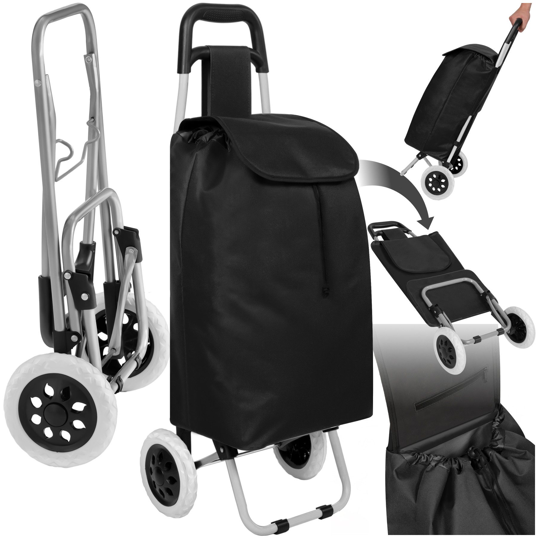 tectake Einkaufstrolley Einkaufswagen, klappbar günstig online kaufen