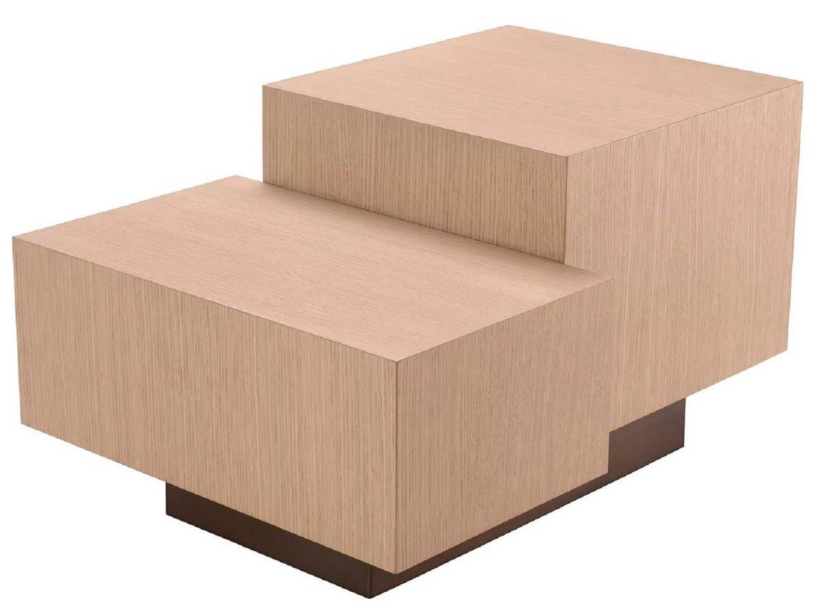 Wohnzimmer 40,5 cm Beistelltisch Einrichtung Luxus H. Wohnzimmer 50 Padrino Rechteckiger Luxus Naturfarben - Luxus / Möbel x Casa - 70,5 Möbel - Tisch Casa Bronze Padrino - x Beistelltisch