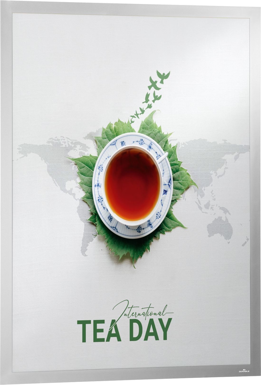 Thumbnail - DURABLE Fächermappe Info-Rahmen Duraframe Poster 70x100cm silber.