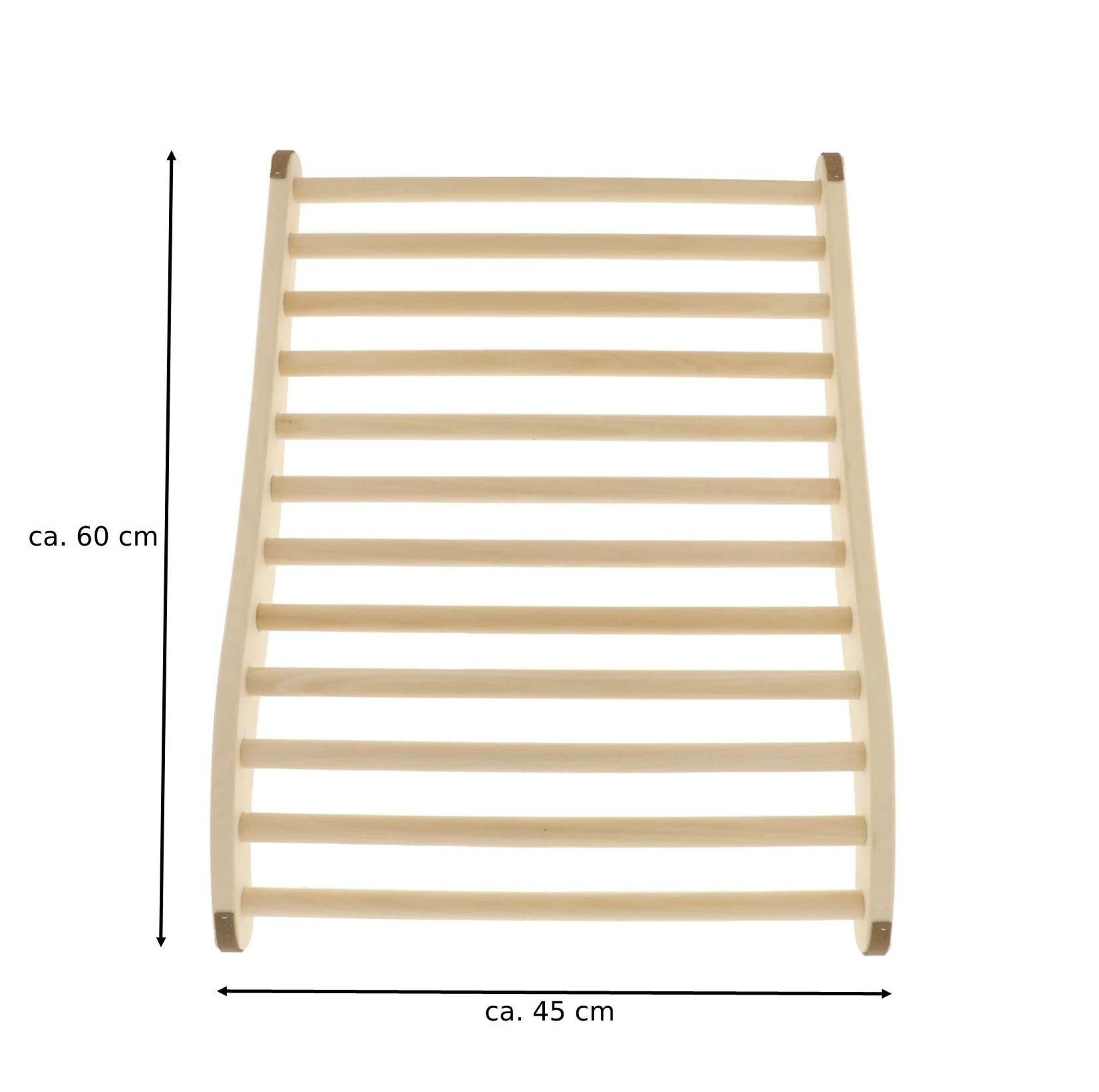 Gravidus Sauna-Rückenlehne Sauna Rückenlehne XXL 60cm Lindenholz