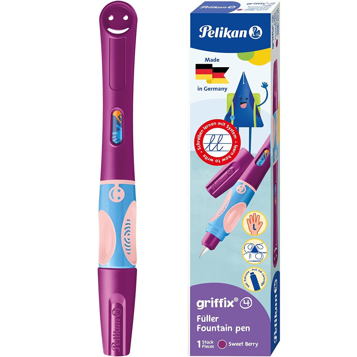 Pelikan Füllfederhalter Pelikan griffix Füllhalter Sweet Berry, für Linkshänder