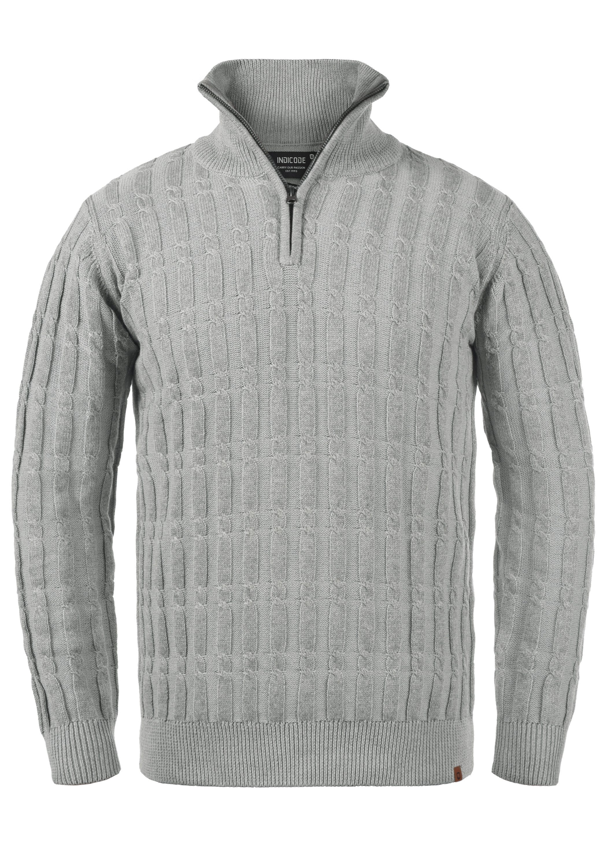 Indicode Troyer IDPaulo Strickpulli mit Stehkragen günstig online kaufen