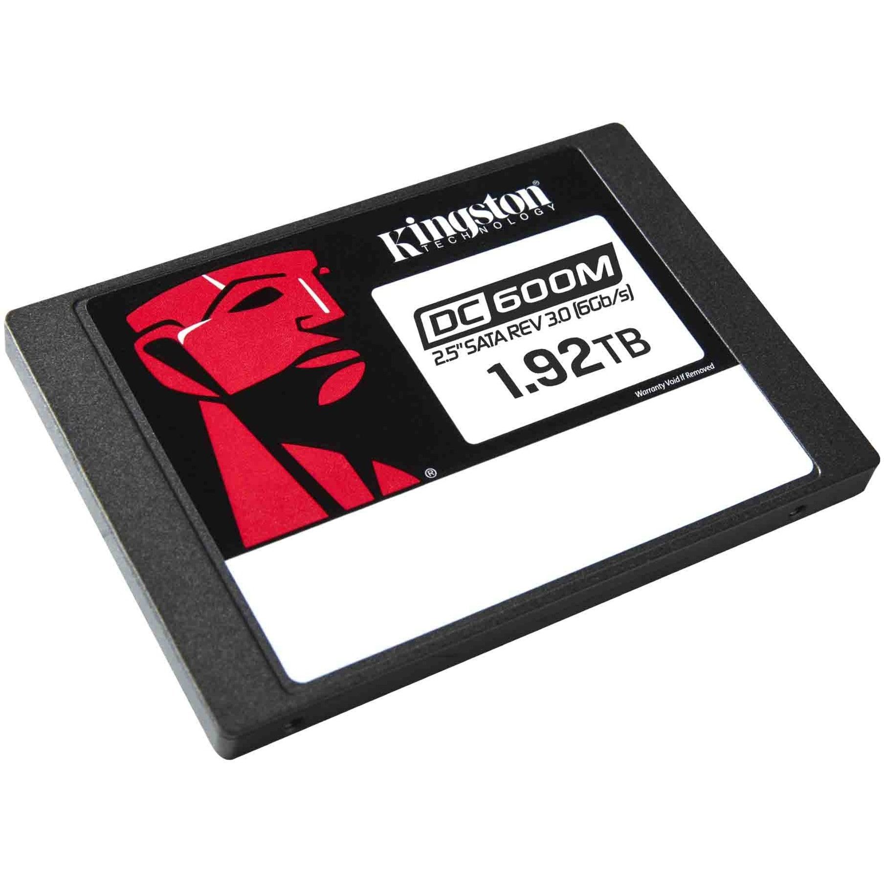 Kingston DC600ME 1.92TB SATA SSD Enterprise 2.5 Zoll 1920GB interne SSD 2,5 Zoll" 560 MB/S Lesegeschwindigkeit, 530 MB/S Schreibgeschwindigkeit, AES 256 Bit, TCG Opal, Power Loss Protection, 3D TLC NAND