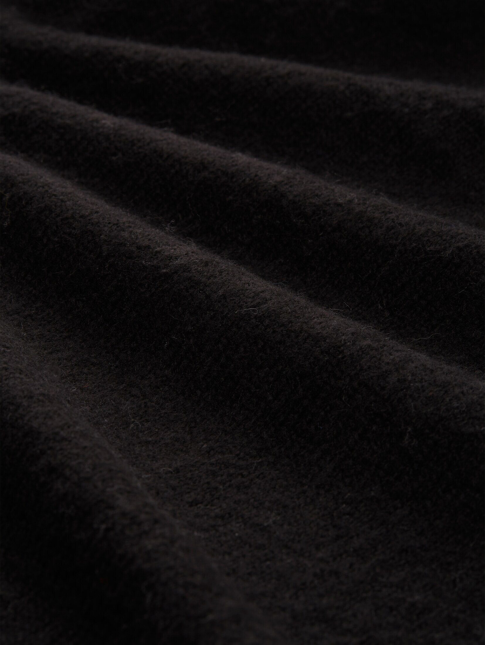 Black TOM Polyester Strickjacke Cardigan TAILOR recyceltem mit