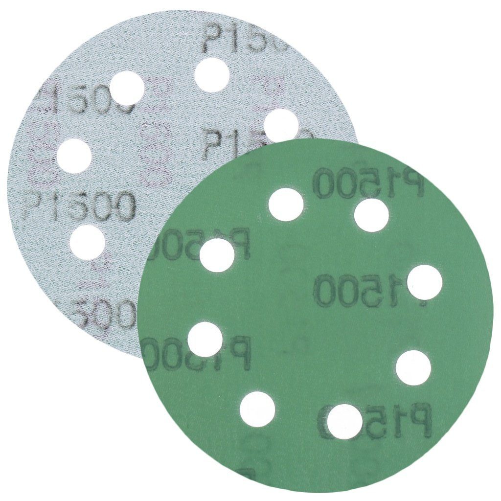 TP Schleifscheibe Schleifpapier, Schleifscheibe - Universal (grün) 125mm, 8-fach-gelocht