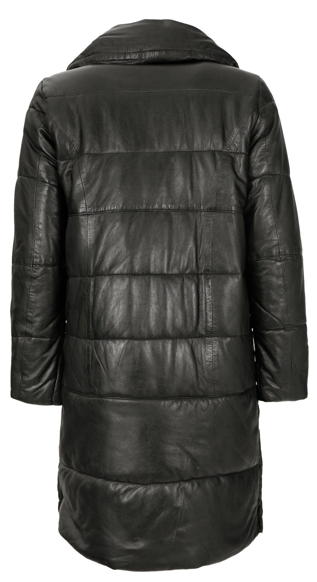 Jilani Lederjacke Sorel Jilani - Damen Ledermantel Steppmantel Lammnappa schwarz