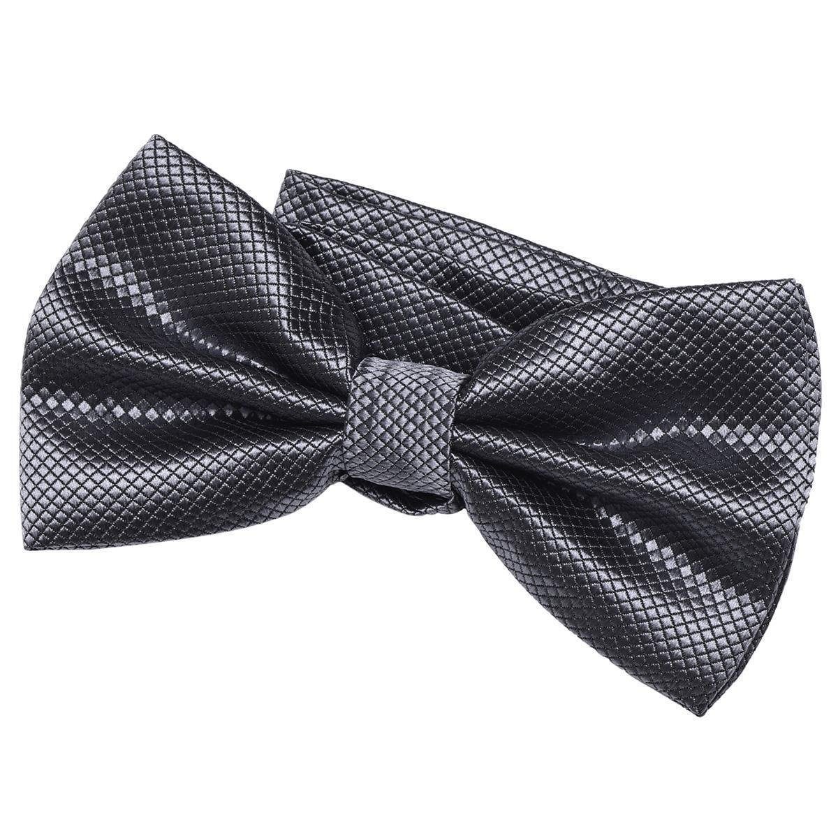 DonDon Fliege DonDon Herren Fliege 12 x 6 cm gebunden (Packung, 1-St) bereits gebunden, verstellbar, Seidenlook