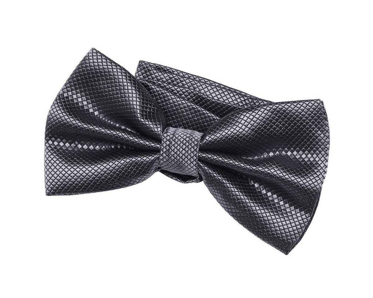 DonDon Fliege DonDon Herren Fliege 12 x 6 cm gebunden (Packung, 1-St) bereits gebunden, verstellbar, Seidenlook
