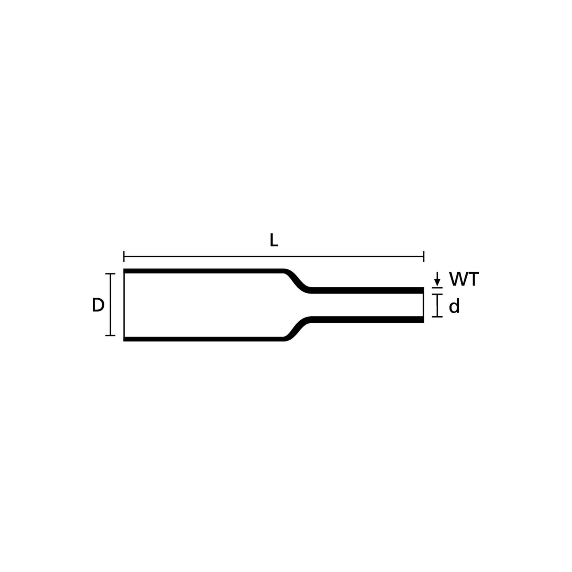 HellermannTyton Schrumpfschlauch HellermannTyton Warmschrumpfschlauch Tredux-12/4-BK
