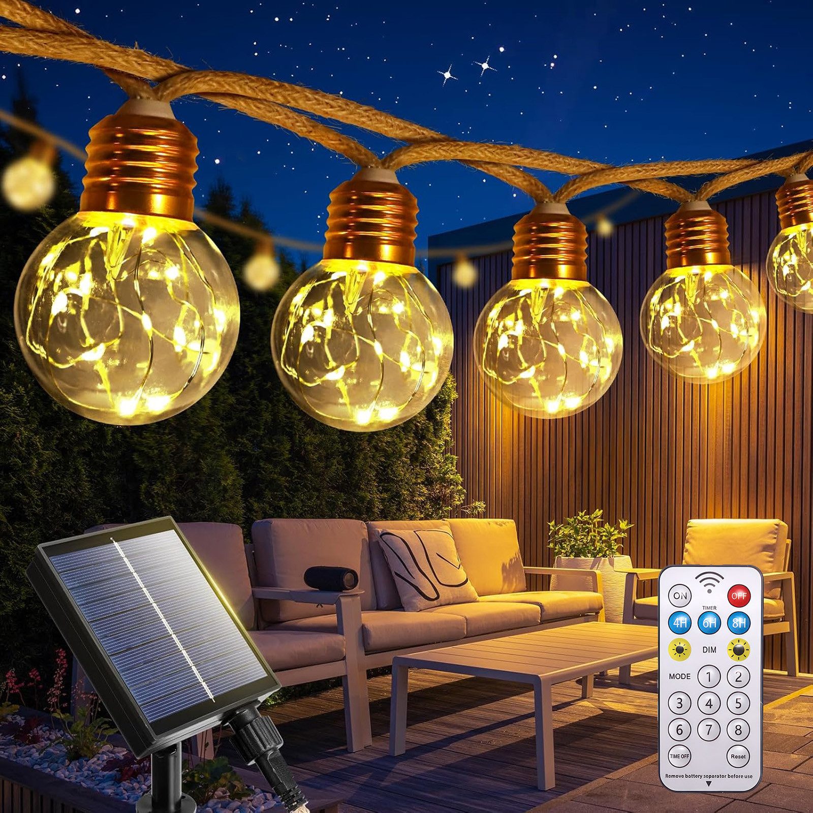 BlingBin LED-Lichterkette 8M Solar Lichterkette Aussen günstig online kaufen