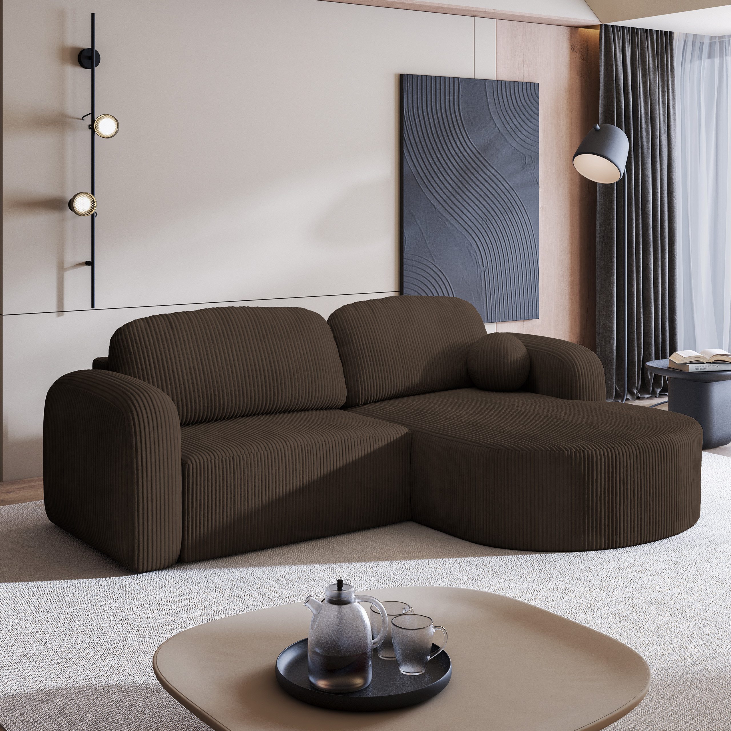 Masseno Ecksofa AMILIA mit Schlaffunktion L-Form, günstig online kaufen